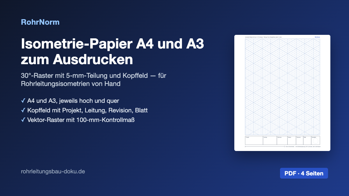 Vorschau: Isometrie-Papier A4 und A3 (PDF)